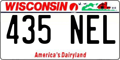 WI license plate 435NEL