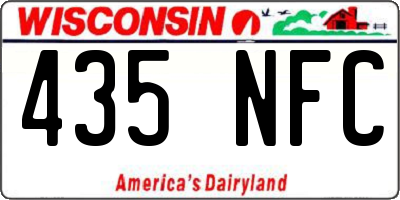 WI license plate 435NFC
