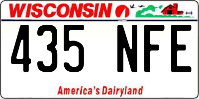 WI license plate 435NFE