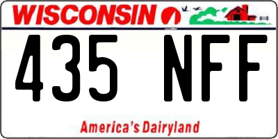 WI license plate 435NFF