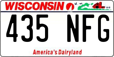 WI license plate 435NFG