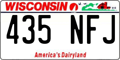 WI license plate 435NFJ