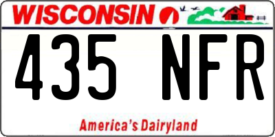 WI license plate 435NFR
