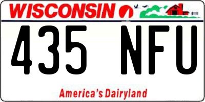 WI license plate 435NFU