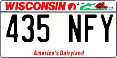 WI license plate 435NFY