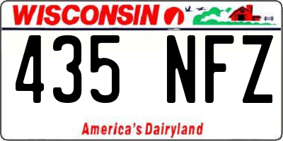 WI license plate 435NFZ