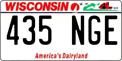 WI license plate 435NGE