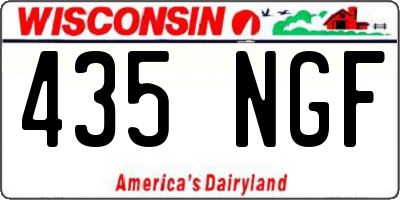 WI license plate 435NGF