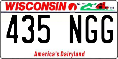 WI license plate 435NGG