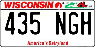 WI license plate 435NGH