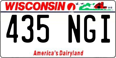 WI license plate 435NGI