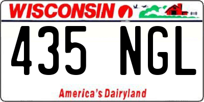 WI license plate 435NGL