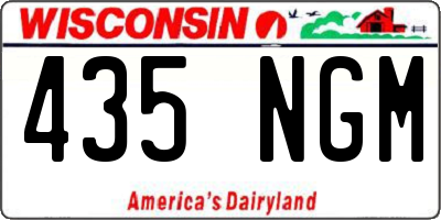 WI license plate 435NGM