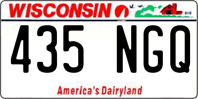 WI license plate 435NGQ