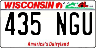 WI license plate 435NGU