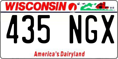 WI license plate 435NGX