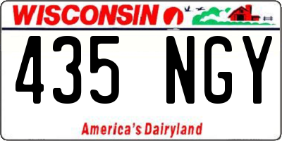 WI license plate 435NGY