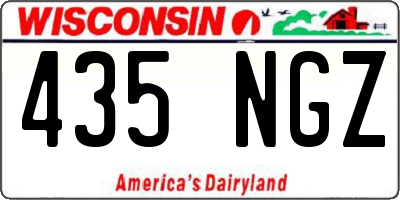 WI license plate 435NGZ
