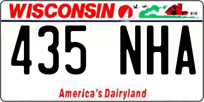 WI license plate 435NHA