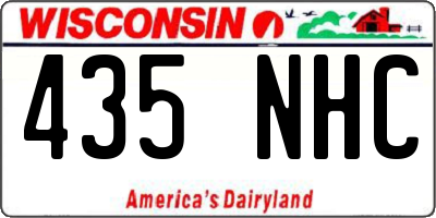WI license plate 435NHC