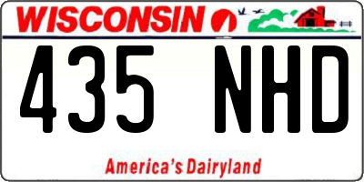 WI license plate 435NHD