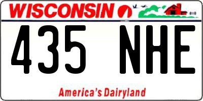 WI license plate 435NHE