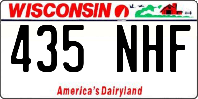 WI license plate 435NHF
