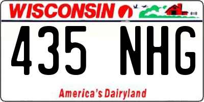 WI license plate 435NHG