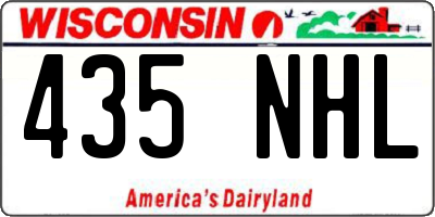 WI license plate 435NHL