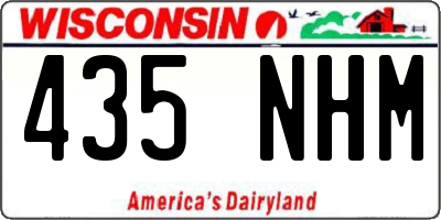 WI license plate 435NHM