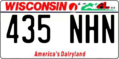 WI license plate 435NHN