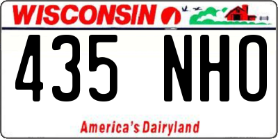WI license plate 435NHO