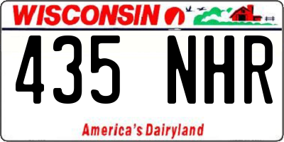 WI license plate 435NHR