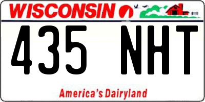 WI license plate 435NHT