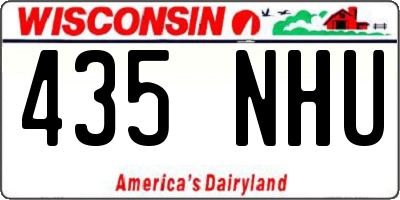 WI license plate 435NHU