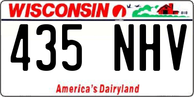 WI license plate 435NHV