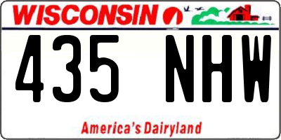 WI license plate 435NHW