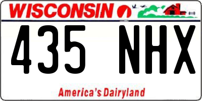 WI license plate 435NHX