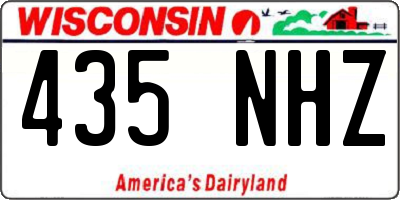 WI license plate 435NHZ