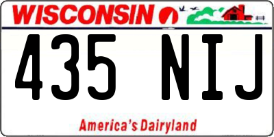 WI license plate 435NIJ