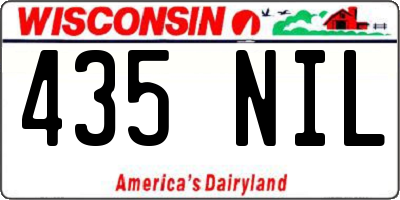 WI license plate 435NIL
