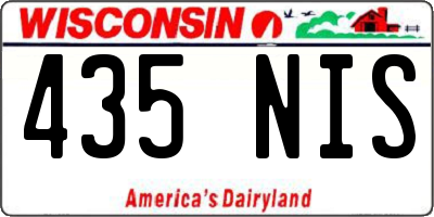 WI license plate 435NIS