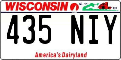 WI license plate 435NIY