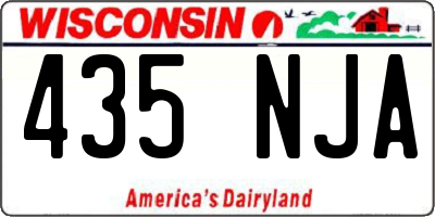 WI license plate 435NJA
