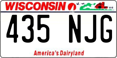 WI license plate 435NJG