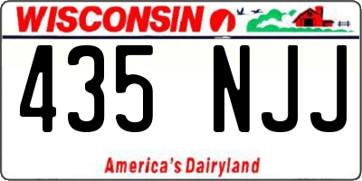 WI license plate 435NJJ