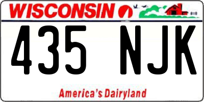 WI license plate 435NJK