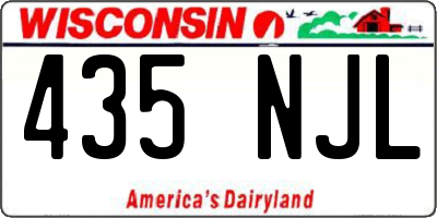 WI license plate 435NJL