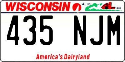WI license plate 435NJM