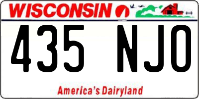 WI license plate 435NJO